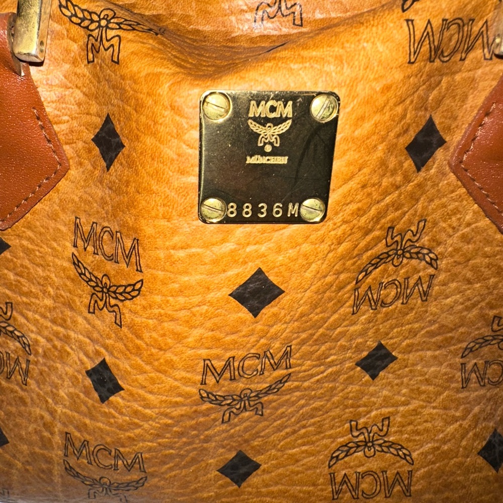 “Vintage MCM Boston Satchel” “Visetos Speedy Bag” “Cognac Monogram Handbag” - Picture 9 of 10